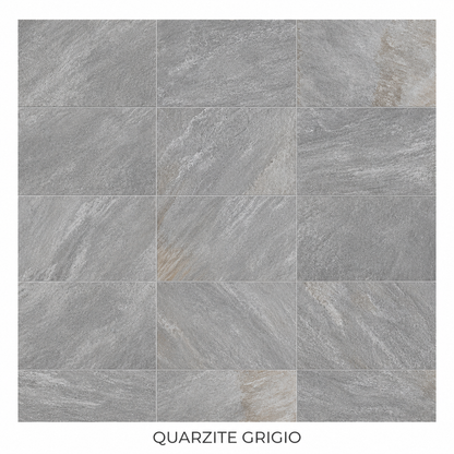 Quarzite grigio - Cavallino  Spessore 8 mm  20x40  R11 grip